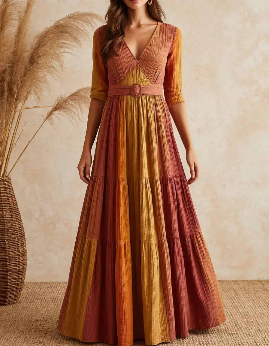 Sonbahar Maxi Elbise